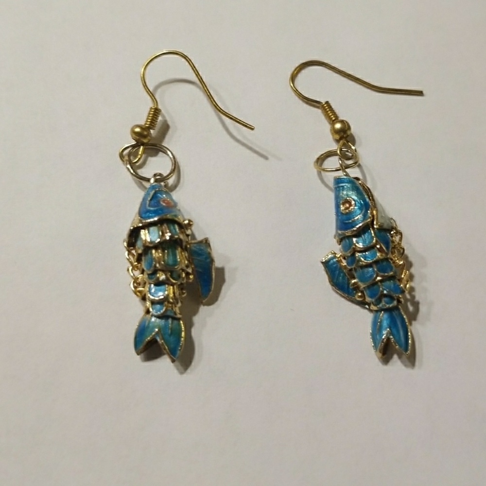 Vintage fish earrings